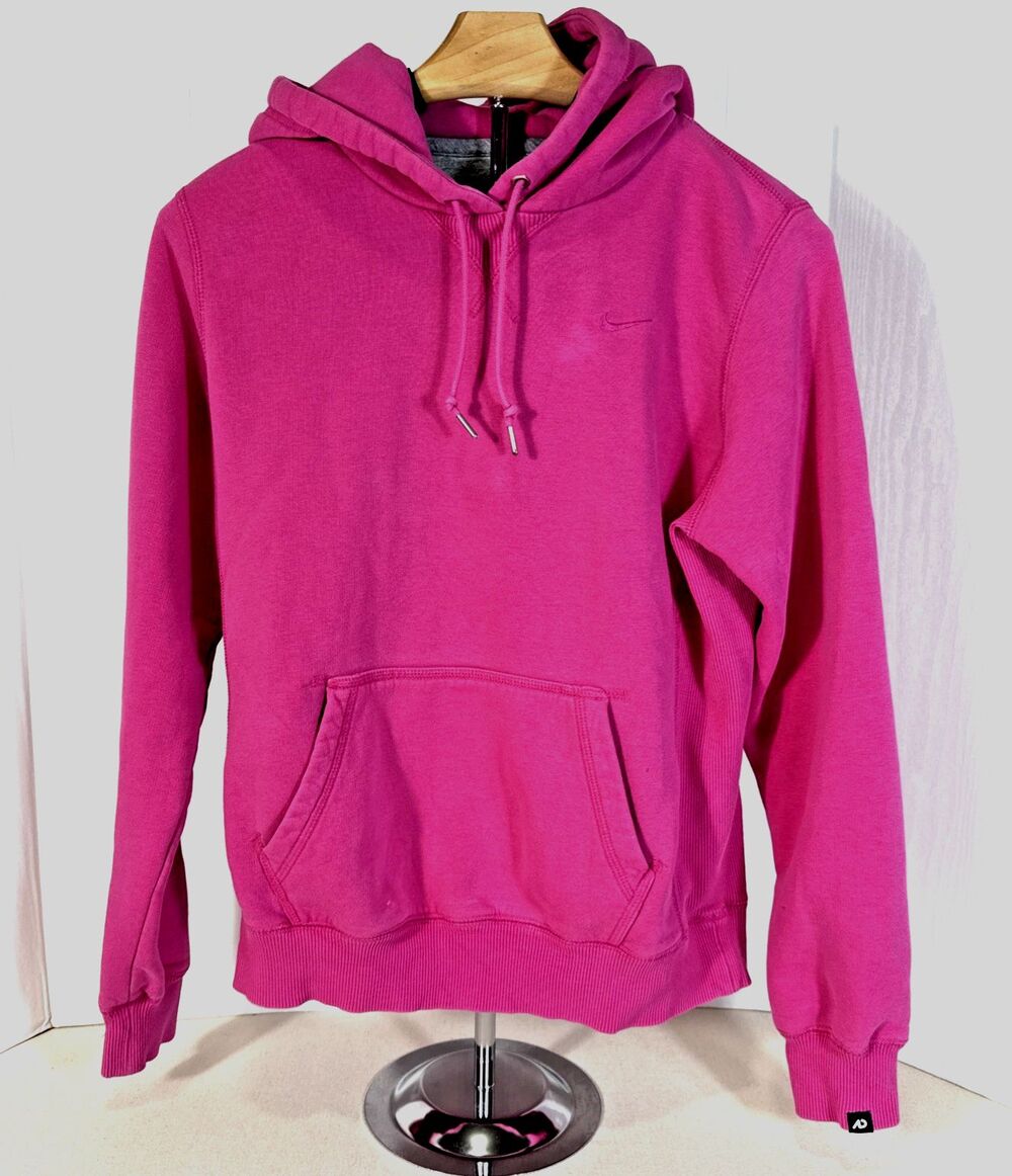 Nike Athletic Dept Hoodie Womens M Hot Pink Athleisure Gorpcore Ribbed Zip